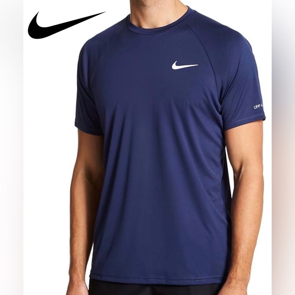 🆕✔️Nike Men’s Dri-FIT UPF 40+ Hydroguard Swim Tee | Color: Blue |Size: S ✔️